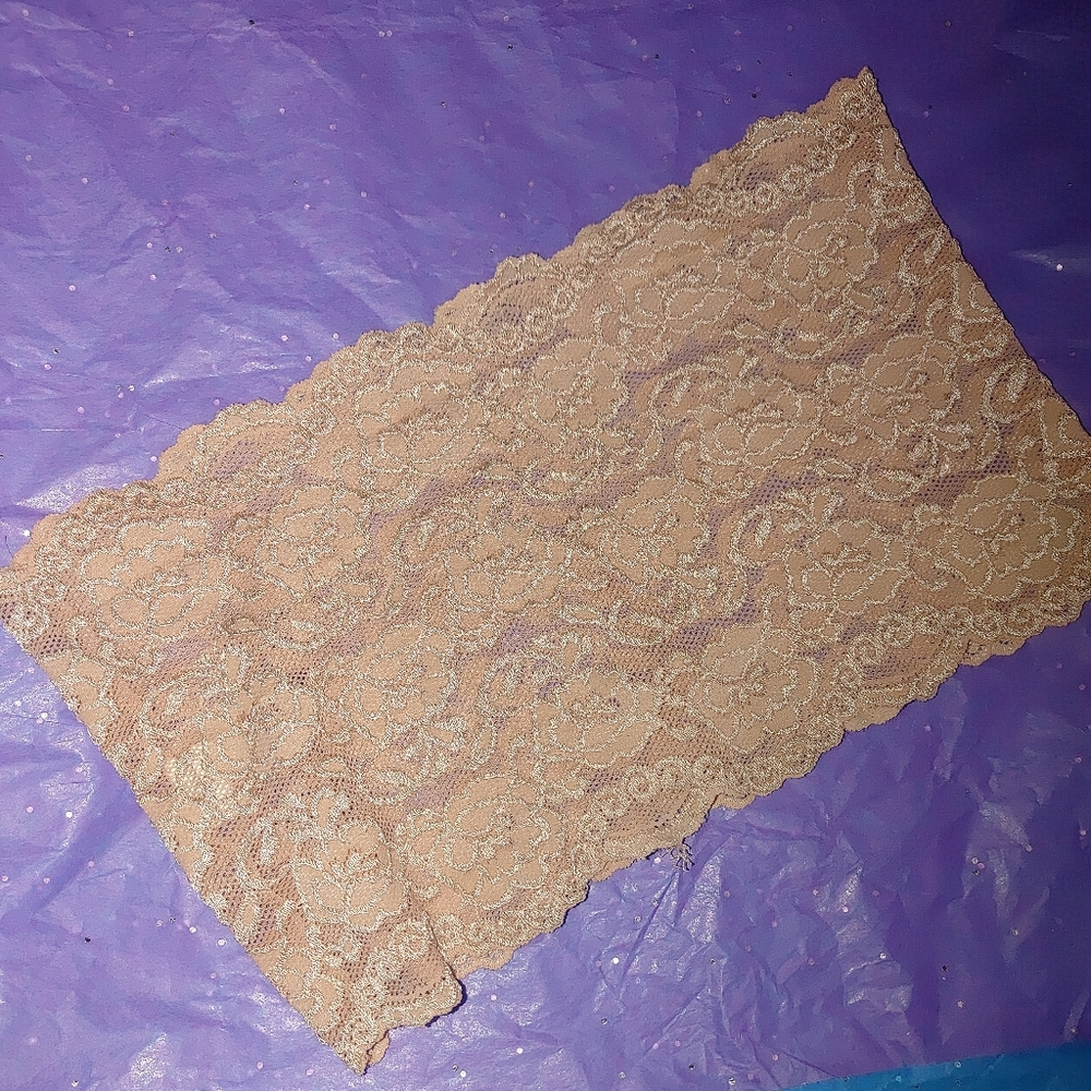 ʕ·ᴥ·ʔAlley Rose Tan Lace Bandeau Small